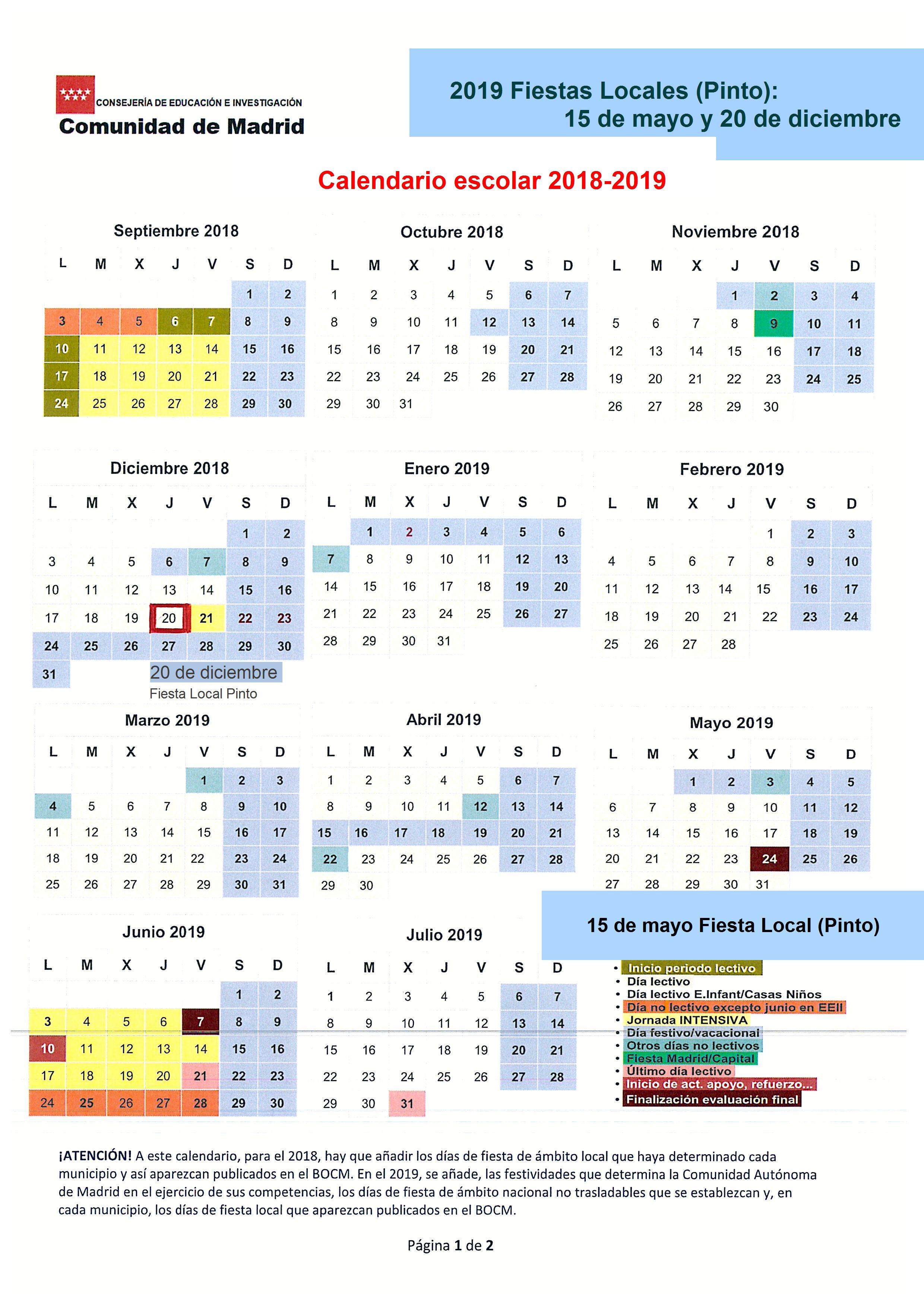 calendario laboral municipios madrid 2019 bocm